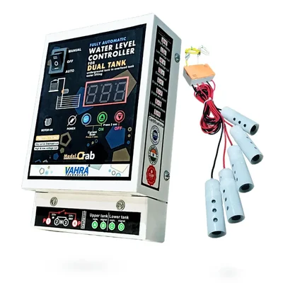 Vahra Technology Fully Automatic Water Level Controller for Single Tank With 5 Carbon Sensors (CRAB-1Kit)