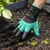 XLNT Garden Gloves With 8 Plastic Fingertips Claws For Left & Right Hands, Quick & Easy Digging Without Tools (2 Pairs)