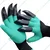 XLNT Garden Gloves With 8 Plastic Fingertips Claws For Left & Right Hands, Quick & Easy Digging Without Tools (2 Pairs)