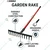 RedBuild 14 Teeth Heavy Duty Steel Garden Rake with 4 Feet Long Handle for Gardening