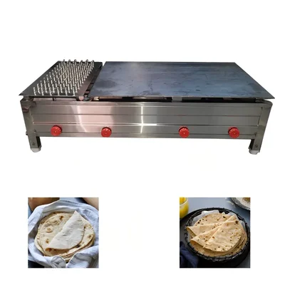 Commercial Gas Operated 24X48X12 Inch Chapati Tawa Bhatti, 900-1100 Chapati Per Hour