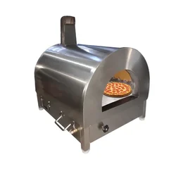 Commercial 26 x 32 x 26 Inch Gas Operated Stainless Steel Pizza Oven