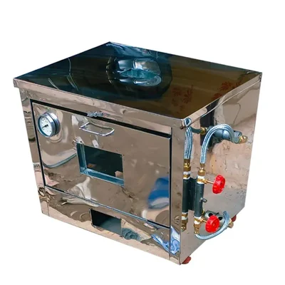 Heavy Duty 23 x 18 Inch Gas Operated Stone Based Stainless Steel Pizza Oven, 4 Pizza