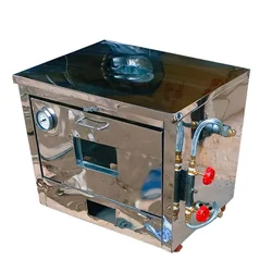  Heavy Duty 23 x 18 Inch Gas Operated Stone Based Stainless Steel Pizza Oven, 4 Pizza