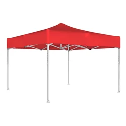ORILEY 10 x 10 Feet (Red) Foldable Gazebo Tent with 4 Side Open/Pop-up For Garden and Promotional Activity 