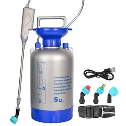 GIGAWATTS Electric Garden Sprayer Portable Knapsack Spray Pump with USB-C Rechargeable 5L Hand Held Sprayer