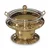 Premium Quality Golden Round Chafing Dish with Lid, 8 Liter Capacity