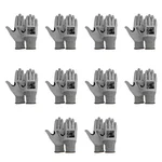 Gravitech Pack of 10 Pairs GI-HS-50R Cut Level 5 Resistant Gloves with PU Coating and Glass Fiber for Superior Grip and Protection