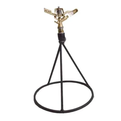 3/4 Inch Gunmetal Sprinkler with Stand for Lawn and Garden, 360 Degree Rotation