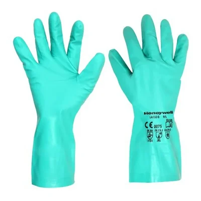 Honeywell ICN150 Unisex Flock-lined Nitrile Disposable Handgloves, Size - Medium(Pack-1 Pair)