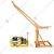 HT 500 kg Load Capacity 360° Mini Crane With Electric Clutch Winch,5 HP & 50-Meter 8 mm Wire Rope
