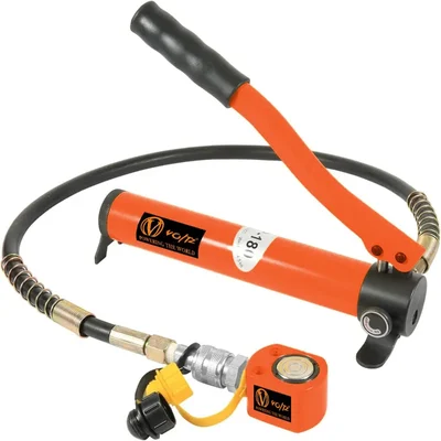 VOLTZ VZ-FPY-5T + CP180 5 Ton Hydraulic Cylinders Jack With Hand Pump, 8 mm Stroke