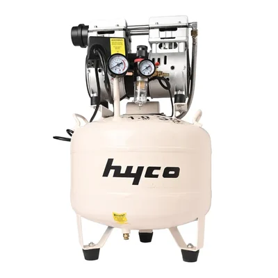 HYCO 35 Liters Oil Free and Noiseless Dental Air Compressor with 1 HP Motor and 8 Bar Max. Pressure (OL-35) 