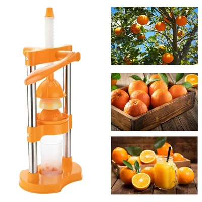 Manual Hand Press Lime and Mosambi Juicer Machine with Polycarbonate Glass and Stainless Steel Support Rod