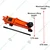 Heavy Duty 3 Ton Load Capacity Powder Coated Hydraulic Floor Trolley Jack - 450 mm Max. Lifting Height With 6 Months Warranty