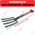 RedBuild Heavy Duty Digging Fork with 40-Inch Long Handle Strong Garden Tool for Soil Turning & Aerating