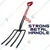 RedBuild Heavy Duty Digging Fork with 40-Inch Long Handle Strong Garden Tool for Soil Turning & Aerating