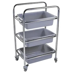 Heavy Duty Stainless Steel Restaurant Service Cart