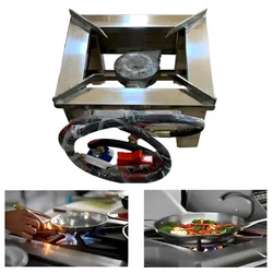 Heavy Duty Stainless Steel Square Shape 10x10 inch Gas Bhatti