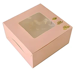 High Quality Cake Pastry Packaging Box, 8x8x4 inch(Pack-5 Pcs)