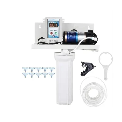 Nutronics High Pressure Fogger Kit with 10 Nozzles, Preassembled Fogging Pump with Digital Timer for Dairy Farms and etc