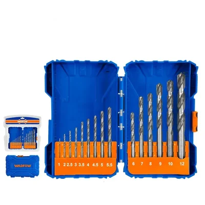 Wadfow 15 Pcs 1mm-12mm High-Speed Steel(HSS) Drill Bit Set (WTD6515)