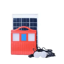 Gramstrong Home Light Solution With Solar Panel, 3W Bulbs and Hybrid Charging System
