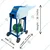 Heavy Duty Horizontal Chaff Cutter/Grass Cutter 600-700 Kg/hr with 1.5 HP Motor