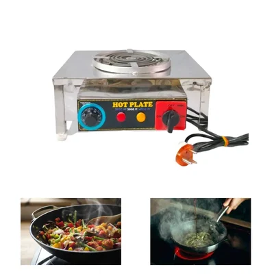 Commercial 2Kw Single Coil 19 x 17inch Stainless Steel Hot Plate