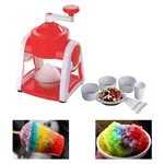 Manual Ice Gola and Slush Maker Chopper Machine with Plastic Bowl Glass and Stick