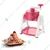 Manual Ice Gola and Slush Maker Chopper Machine with Plastic Bowl Glass and Stick