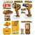 Ingco 20V 3-In-1 Cordless Impact Drill, Work Lamp & Laser Distance Detector Combo Kit With Battery-Charger, Drill Bits & Accessories (COSLI250885)