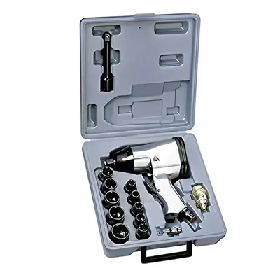 Inteco 17 pcs 1/2 Inch Air Impact Wrench With 340 Nm Max. Torque, 7000 RPM Speed (AT-5004 SG)
