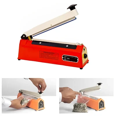 One Pack Impulse Type 8 inch Tabletop Hand Sealer Machine for Pouch Packaging