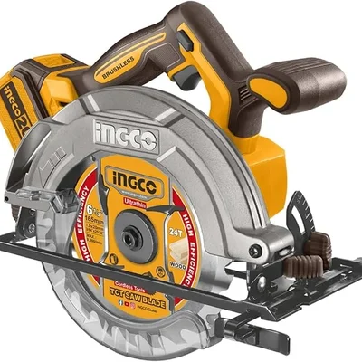Ingco 165 mm 20V Lithium-Ion Cordless Circular Saw With Cutting Blade, 5200 RPM (CSLI1652)