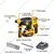 Ingco 30 mm 20V Lithium-Ion Cordless Rotary Hammer With Accessories, 5000 BPM (CRHLI202287)