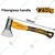 Ingco 1250gm (1.25 Kg) 700mm (28") Length Hand Axe With Three-Color Fiberglass Handle (HAX0811250)