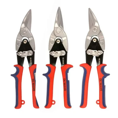 De Neers Set of 3 straight, right and left nose aviation cutters for cutting thin materials