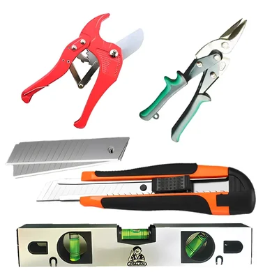 Jhalani Combo of PVC Plastic Pipe Cutter, Heavy Duty Spirit Level ,Snap of Cutter With 2 Extra Blades, Aviation Cutter