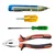 Jhalani 4 Items Combo Pack (Voltage Alert Tester, 30mm Two in One Stubby Screw Driver, 8x150mm Unbreakable Screw Driver(1316) and 200mm Combination Plier Heavy Duty Professional Series (81PS)
