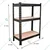 Keepwell 24 x 12 x 27 Inch 3 wooden Shelf  Boltless  Multipurpose Storage  Rack