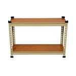 Keepwell 24 x 27 x 12 Inch 2 wooden Shelf Boltless Multipurpose Storage Rack