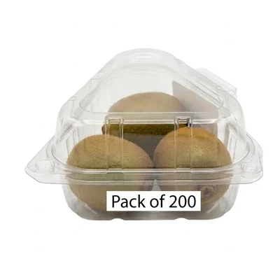 Triangle 250gm Kiwi Fruit PET Punnet, 3pcs Kiwi Fruits in One Box for Fruits Packaging and Exporting(Pack-200)