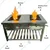 Commercial Stainless Steel 44 x 20 Inch Double Burner Range