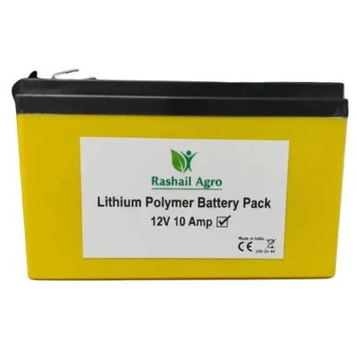 Rashail Agro LiPo Battery 12V 10Ah: Lightweight Rechargeable Battery for Zatka Machine