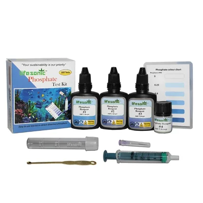 Lifesonic Phosphate Test kit for Acquaculture | 180 Test Per Kit | Suitable for Aquarium and Pond Water