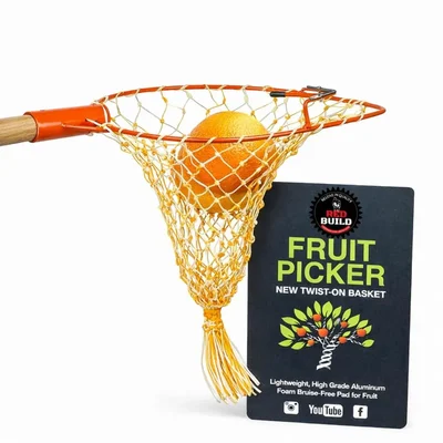 REDBUILD Fruit Picker Basket Head with Cutting Blade | Rust-Proof Lightweight Harvester for Apple & Mango
