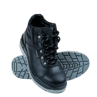 Mallcom Vivvera S1 High Ankle Safety Shoe, Double Density PU Sole, Safety Shoe With Steel Toe Cap(Size-5)