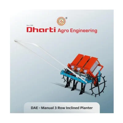 Manual 3-Row Inclined Planter with 3.5 litre Hopper Capacity for Superior Crop Yields