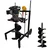 MECSTROKE Heavy Duty 4 Stroke 196 CC Commercial Trolley Earth Auger | Post Hole Digger With 10 & 16 Inch Auger 